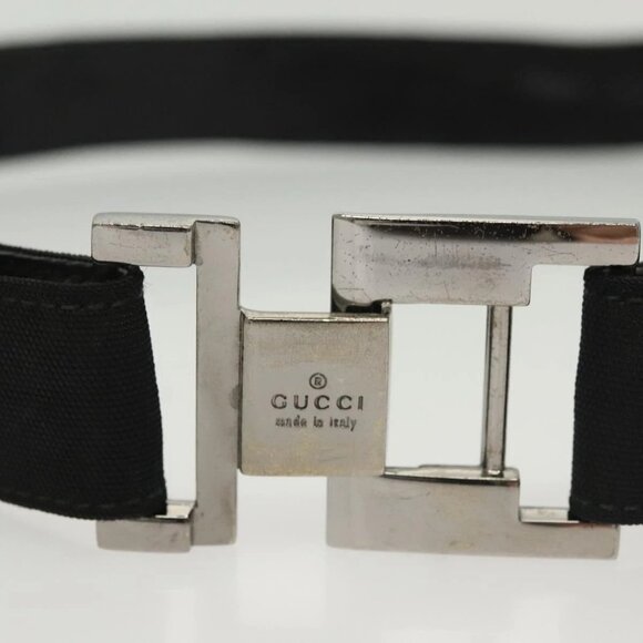 GUCCI GG Supreme Belt Leather 2 Set Black Beige main image 4